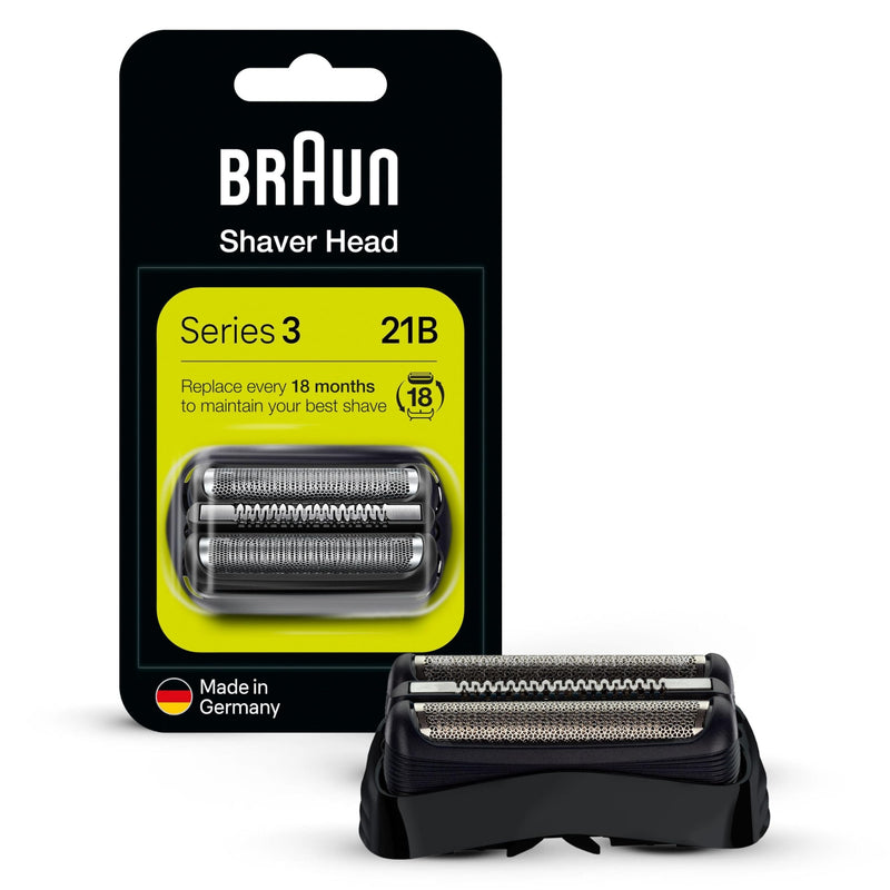 Braun Series 3 electric shaver shaving head, replacement shaving part compatible with men's razors Series 3, 21B, black - NewNest Australia