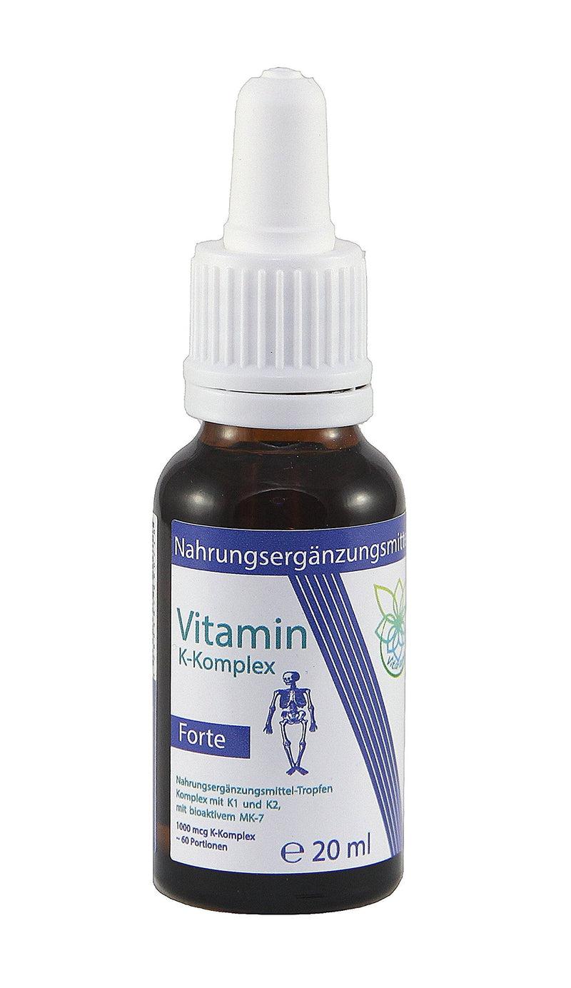 VITARAGNA Vitamin K2 Forte drops liquid, K1 and K2 K complex - Menaquinone MK7, high-dose liquid dissolved in MCT oil and bioactive MK-7 form, 20 ml - NewNest Australia