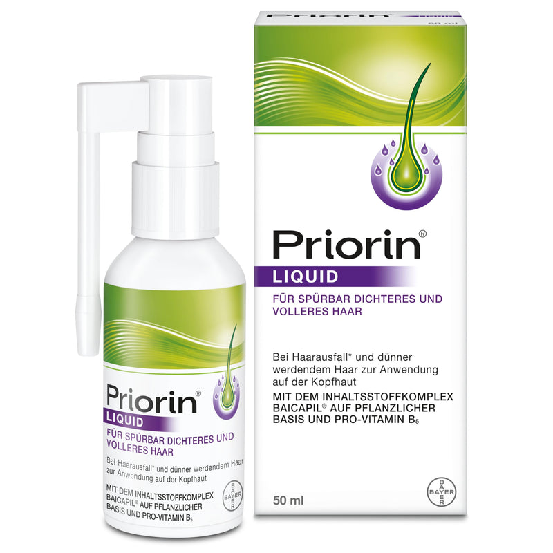 Priorin Liquid - Against hair loss and thinning hair - plant-based - with Pro Vitamin B5 and Baicapil - fuller hair after just 12 weeks - 1 x 50 ml 50 ml (pack of 1) - NewNest Australia