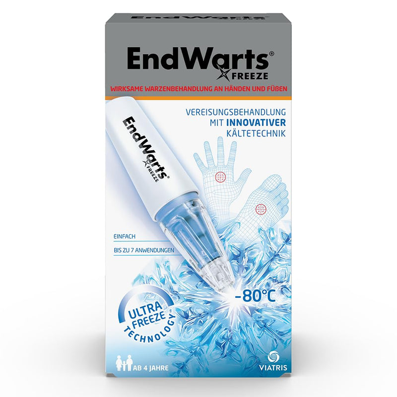 EndWarts FREEZE: Treat warts & plantar warts, icing agent for treating stalked warts on hands, arms & feet, 7 disposable tips - NewNest Australia