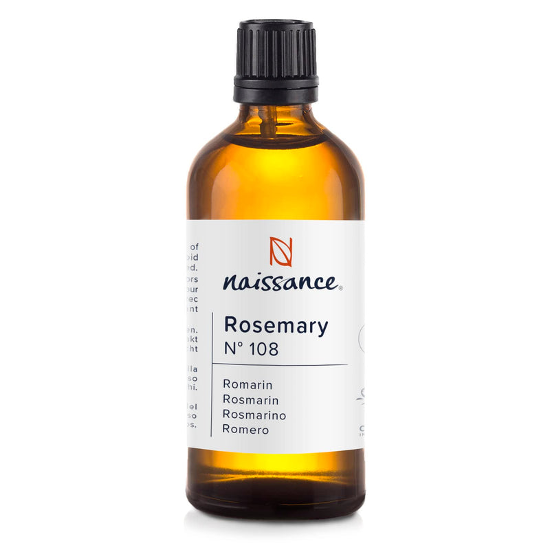 Naissance Rosemary Oil (No. 108) - 100ml - 100% Natural Rosemary Essential Oil for Natural Cosmetics - Hair Growth, Aromatherapy, Fragrance Lamp - Fragrance Oil for Aroma Diffusers - NewNest Australia