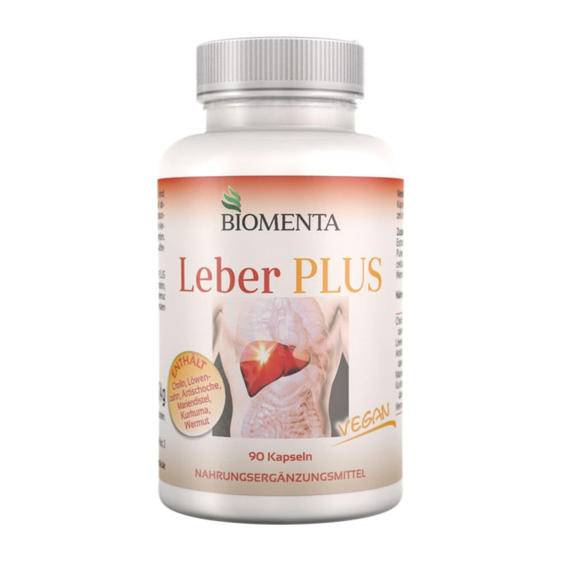 BIOMENTA Liver Plus - 90 high-dose liver capsules - with choline, milk thistle, artichokes, dandelion - vegan - premium quality - NewNest Australia