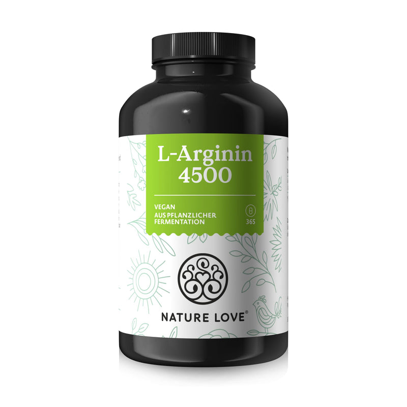 Nature Love L-Arginine ‚ Comparison Winner 2019 ‚ 365 Vegan Capsules High Dosage: 4500 Mg L-Arginine Hcl (=3750Mg Pure L-Arginine) Per Daily Dose. Vegetable Fermentation. Made In Germany. - NewNest Australia
