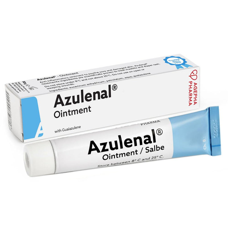 Azulenal® wound and healing ointment with guaiazulene | Ointment After Eczema Wound Ointment Baby Cream and Breastfeeding Mothers | Wound care ointment for diaper rash, itching and sore nipples 20 g (pack of 1) - NewNest Australia