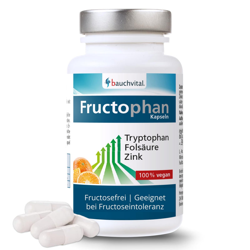 Fructophan 60 capsules, top seller with zinc, folic acid and tryptophan. Naturally fructose-free. Just one capsule once a day. - NewNest Australia