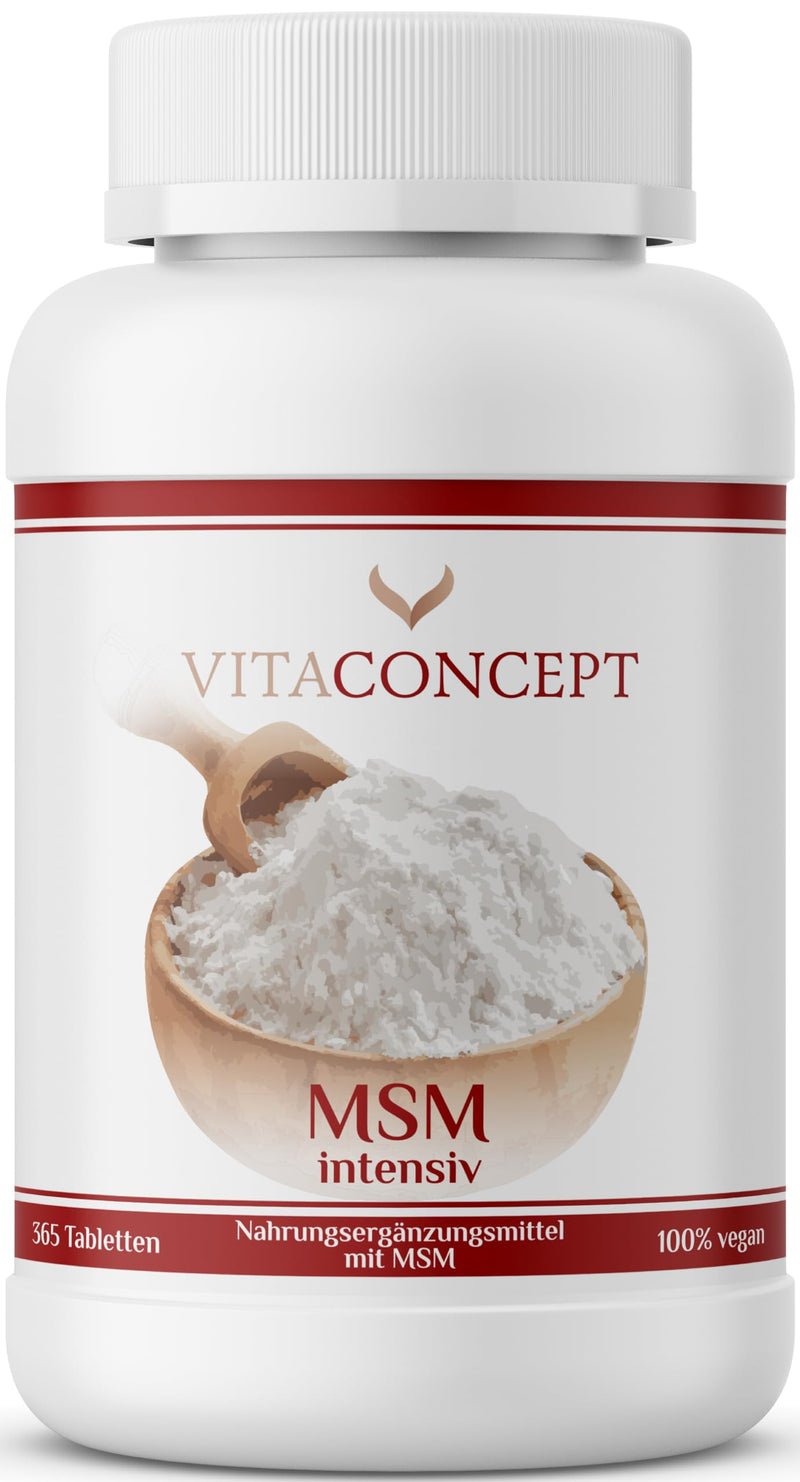 MSM tablets | 2000 mg MSM per daily dose | 365 high-dose organic sulfur tablets | laboratory tested | Premium quality from Germany | VITACONCEPT - NewNest Australia
