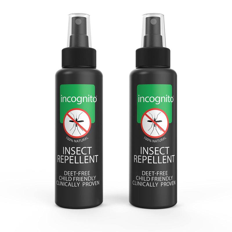 incognito mosquito repellent spray 100 ml | (Twin pack x2)| Maximum effect, natural, without DEET | Effectively protects against mosquitoes and other biting insects Mosquito spray for adults and children - NewNest Australia