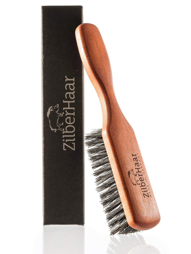 Zilberhaar Beard Brush (Soft Bristles) | 100% wild boar bristles with pear wood | Works With All Beard Balms & Oils | Made in Germany - NewNest Australia