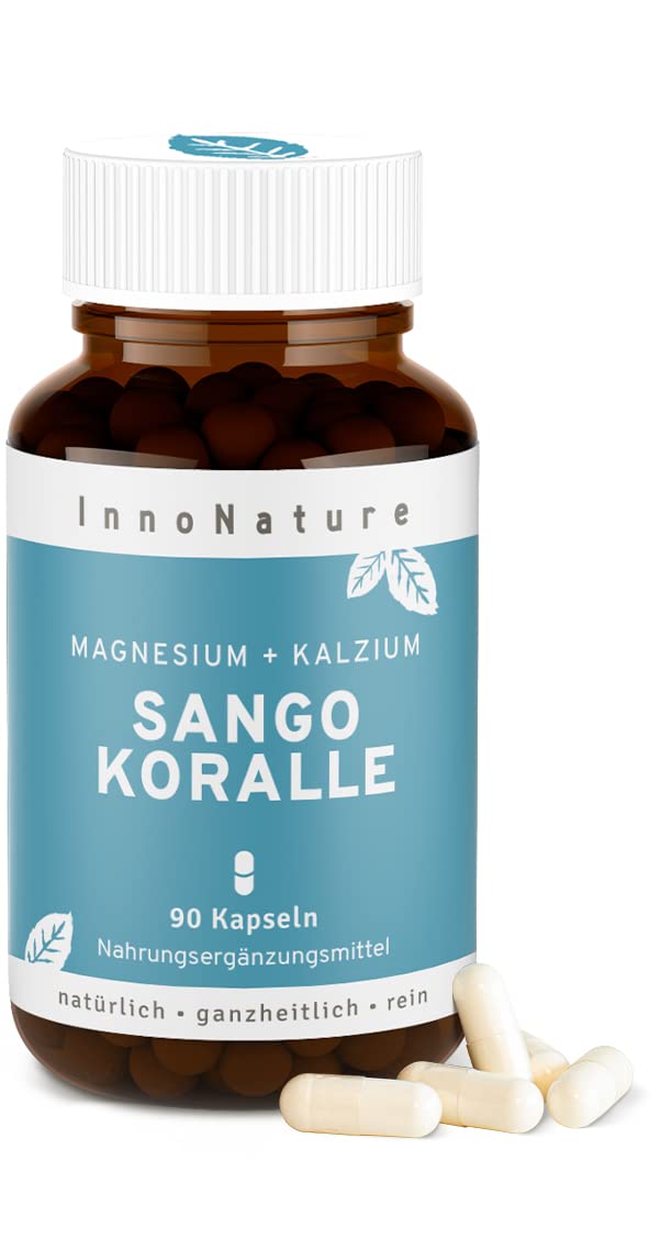 Sango sea coral 90 capsules. Natural calcium (20%) and magnesium (10%) in the body's optimal ratio of 2:1. Laboratory tested, highly usable, high dosage, vegan & made in Germany. 90 pieces (pack of 1) - NewNest Australia
