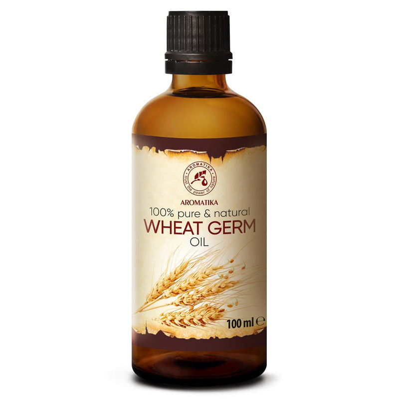 Wheat Germ Oil 100 Ml - Usa - Cold Pressed & Refined - 100% Pure & Natural - Glass Bottle - Base Oil - Care For Face - Body - Hair - For Beauty - Massage - Body Care - Wheat Germ Oil - NewNest Australia