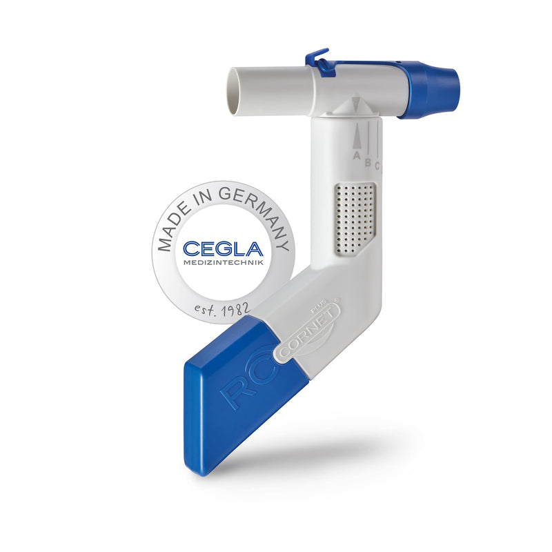 Cegla Rc Cornet Plus respiratory therapy device reduces cough, loses mucus, relieves shortness of breath, connection for inhalation devices for inhalation, integrated, clears lower respiratory tract, helps to breathe easier - NewNest Australia