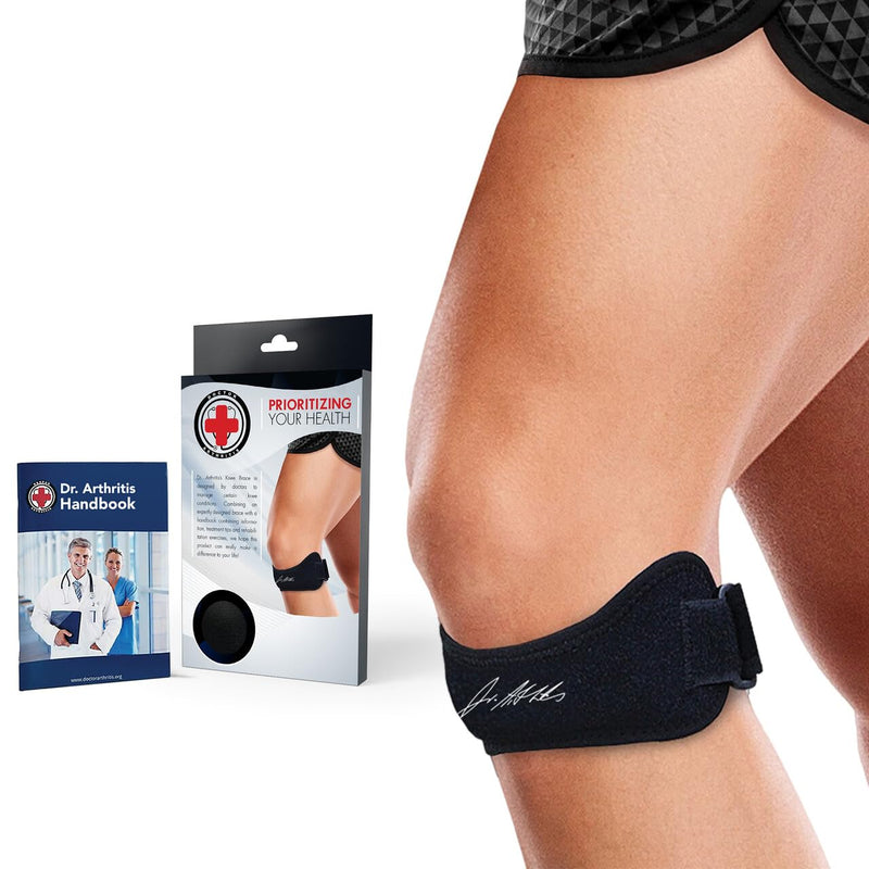 Doctors Designed Patella Tendon Brace / Knee Braces And Handbook, Adjustable Brace For Women / Men ‚ Knee Support For Meniscus, Patella Tendonitis, Runner'S Knee (Black, Single Pack) - NewNest Australia