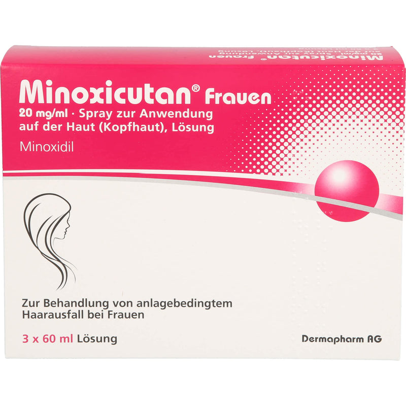 Minoxicutan Women 20 mg/ml Spray 3X60 ml for Full Hair - Stops hair loss, promotes natural hair growth - NewNest Australia