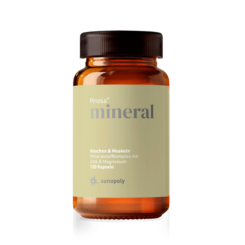 Sanopoly Priosa Mineral 120 Capsules I For Strong Bones, Targeted Muscle Building & Strengthening The Immune System I All Minerals + Trace Elements + Micronutrients I Mineral Mix I Vegan - NewNest Australia