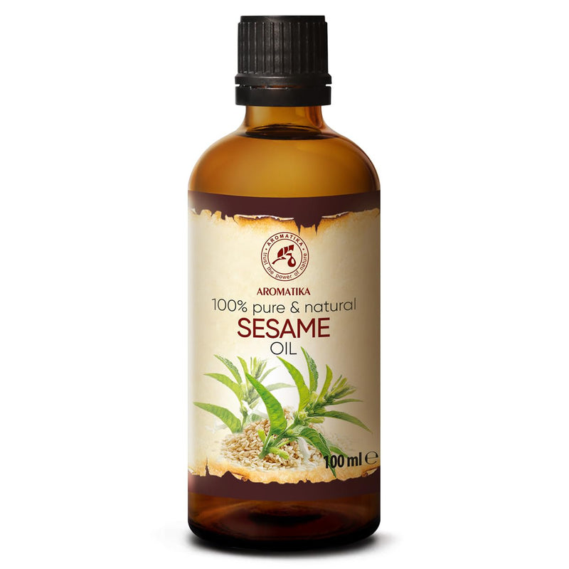 Sesame Oil 100Ml - Sesamum Indicum - Mexico - 100% Natural And Pure Oil - Cold Pressed And Refined - For Beauty - Body - Cosmetics - Hair - Massage Sesame Oil - NewNest Australia