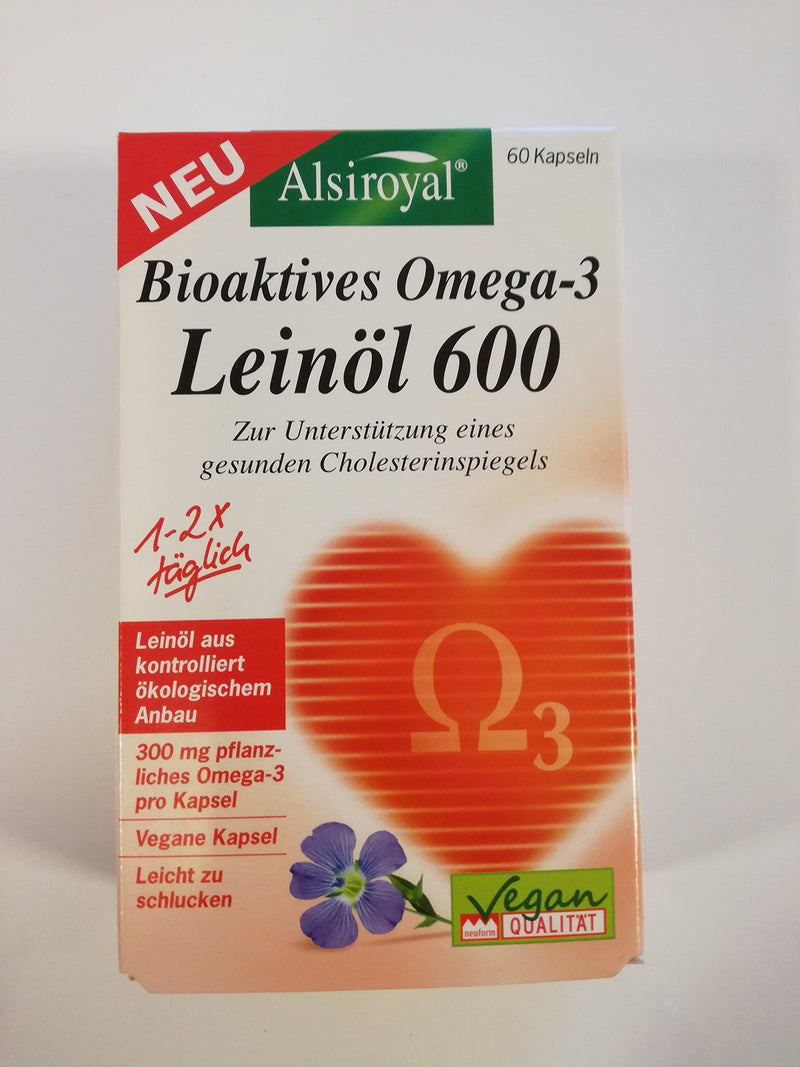 Linseed oil 600 Bioactive Omega-3 60 caps - NewNest Australia