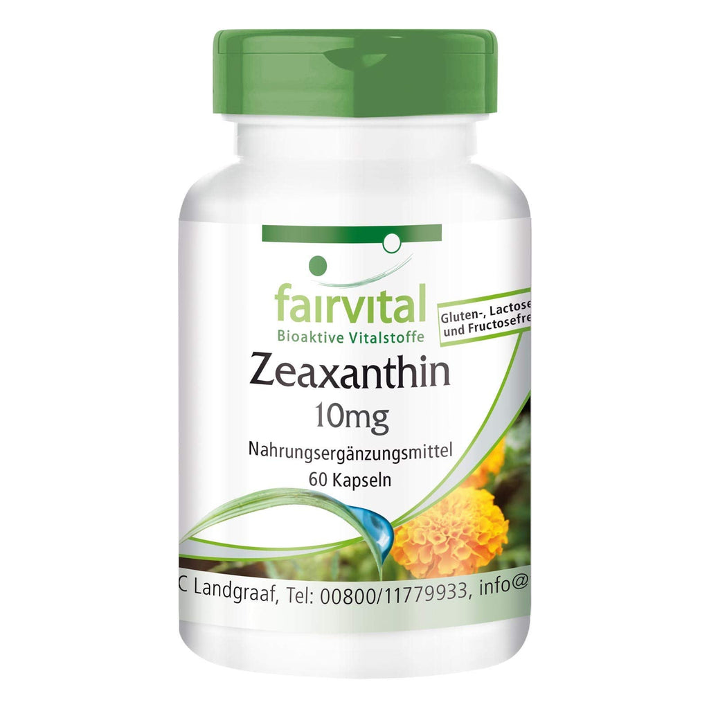 Fairvital | Zeaxanthin capsules 10mg - HIGH DOSE - VEGAN - 60 capsules - NewNest Australia