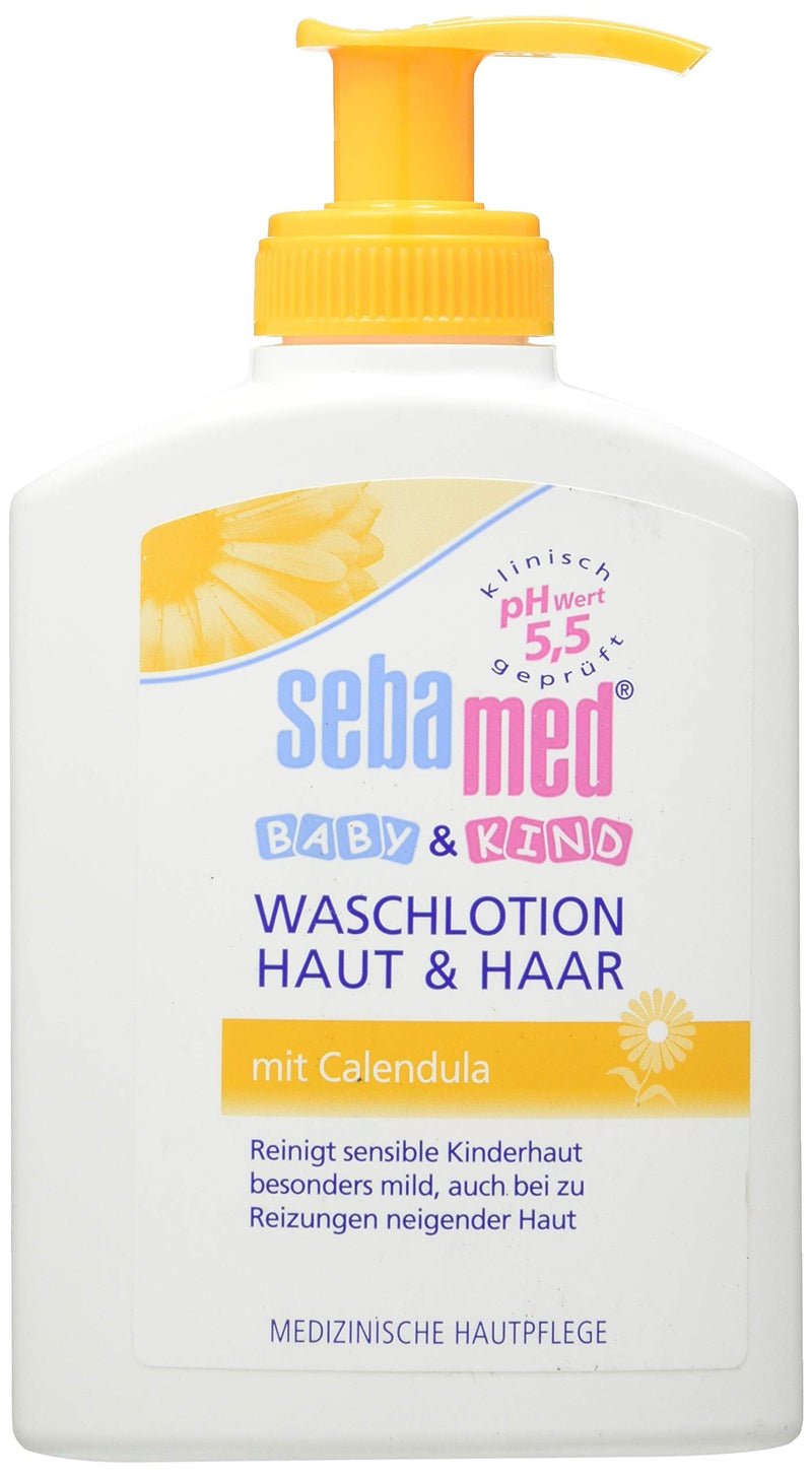 Sebamed Baby & Child Washing Lotion Skin & Hair with Calendula 200 ml, cleanses sensitive children's skin particularly gently, even for skin prone to irritation - NewNest Australia