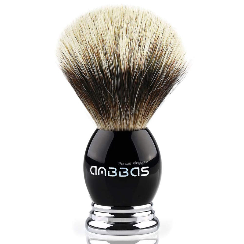Anbbas shaving brush luxury men's gift shaving brush made of badger hair silver tip shaving brush made of real hair badger bristles black - NewNest Australia