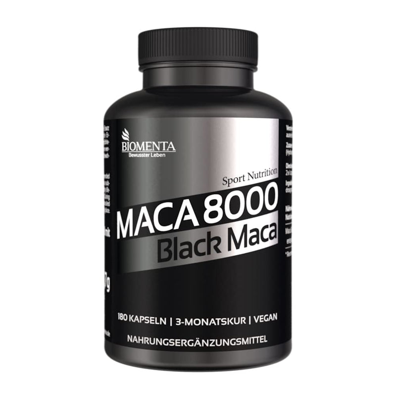 Biomenta Maca Maca Powder High Dose 10: 1 8000 | Pure Maca Extract | 180 Maca Capsules | 3 Month Course Vitale | Vegan | for Women & Men - NewNest Australia
