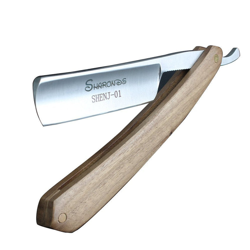 Men's Shaving Brush Razor with Box Manual Classic Wood Handle Barber Razor (Brown) - NewNest Australia
