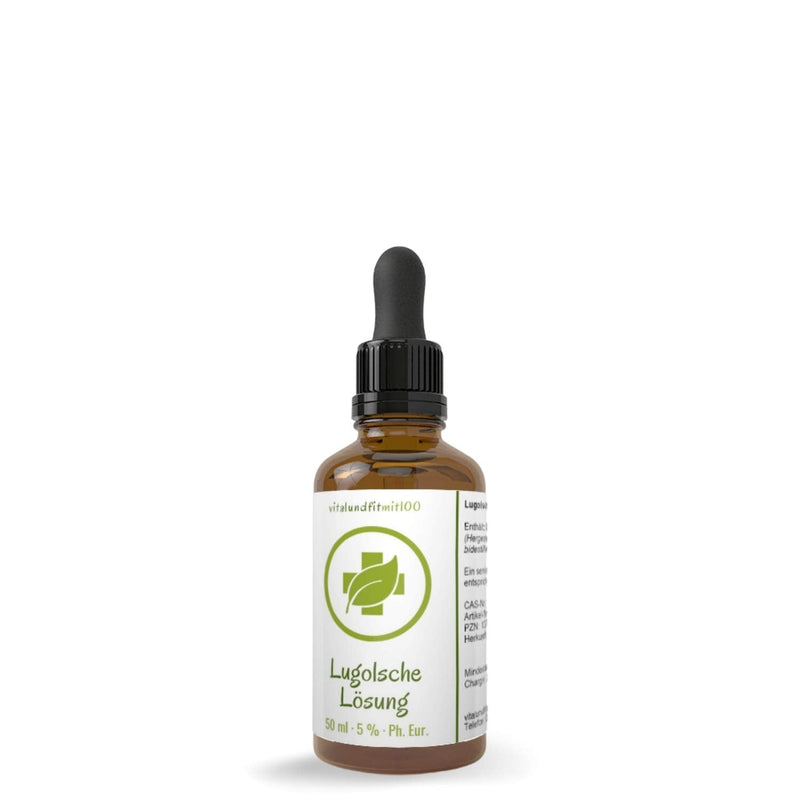 Lugol's solution 50ml 5% original recipe in pharmaceutical purity (Ph. Eur.) - filled in brown glass - Lugol's iodine solution, TOPSELLER by vitalundfitmit100 with high-quality pipette Unflavored 50 ml (pack of 1) - NewNest Australia