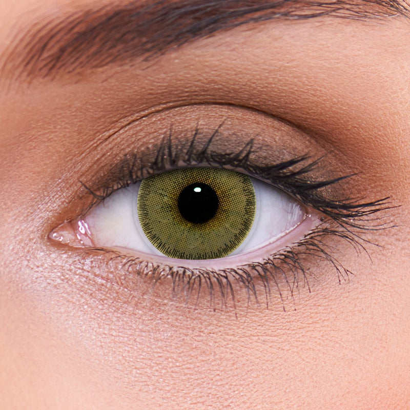 Lenzotica Very Strong Natural Opaque Brown Contact Lenses Colored Natural Hazel + Container, 1 Pair (2 Pieces), Dia 14.00, No Prescription, 0.00 Dioptres, 3 Month Lenses, No Prescription, Soft Lens - NewNest Australia