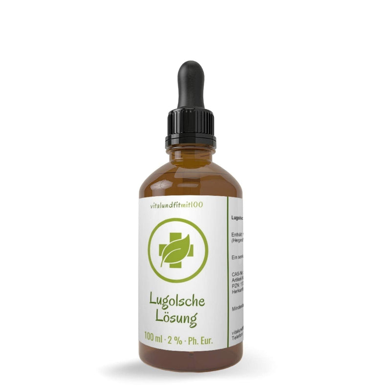 Lugol's solution 100ml 2% original recipe in pharmaceutical purity (Ph. Eur.) - bottled in brown glass - Lugol's iodine solution by vitalundfitmit100 with high-quality pipette - NewNest Australia