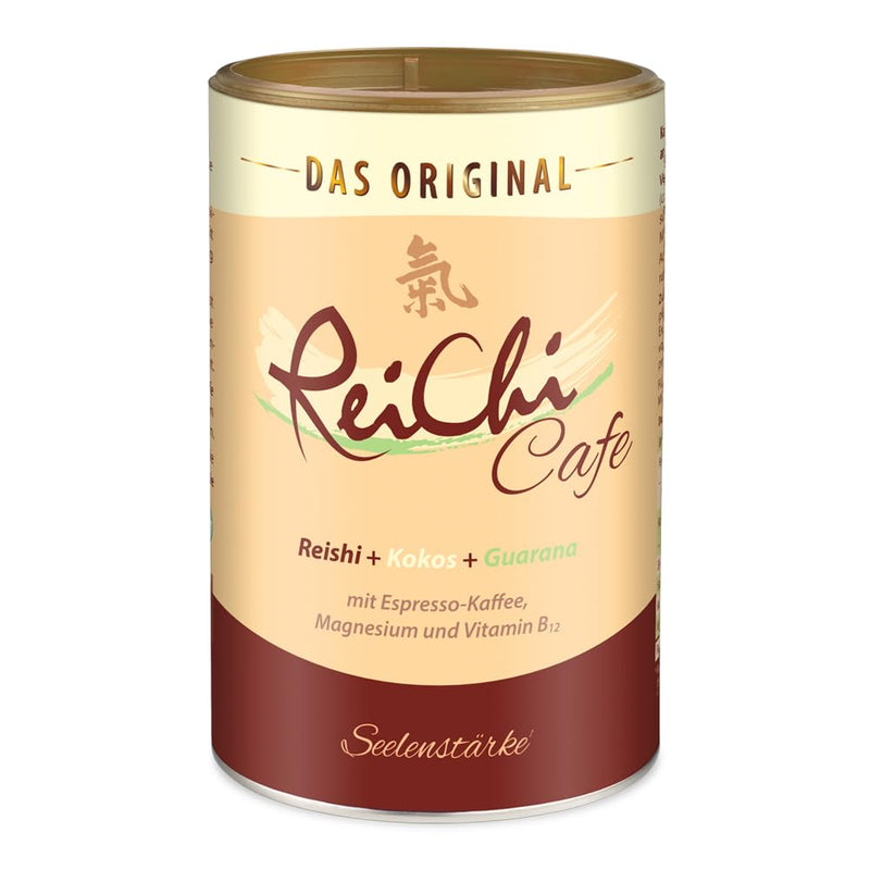 ReiChi Cafe I 400 g, 80 cups I exotic coffee enjoyment I reishi mushroom, ginseng & coconut I caffeine from guarana and coffee I magnesium + B12 I nerves, less fatigue¹ I vegan, without additives 400 g (pack of 1) - NewNest Australia