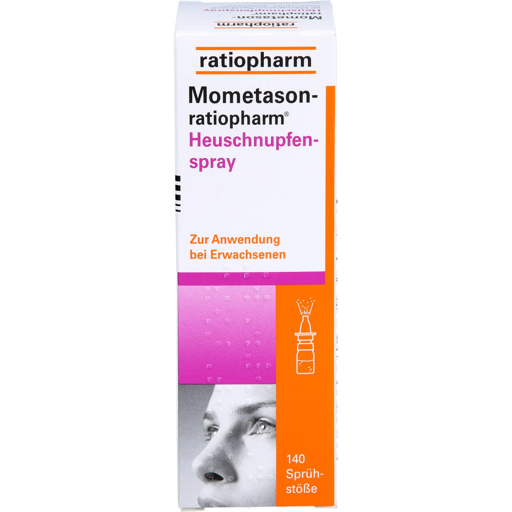 Mometason-ratiopharm® hay fever spray 50 micrograms/spray nasal spray, suspension: for the treatment of symptoms of seasonal allergic rhinitis, 140 puffs 18 g (pack of 1) - NewNest Australia