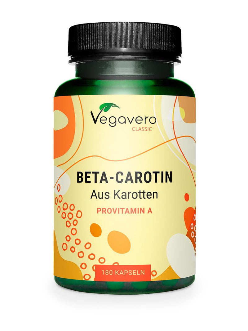 Beta carotene capsules | Price-performance winner 2024* | 100% natural from carrot extract | Tanning capsules - eyes* | German production Vegavero® | Laboratory tested, vegan, no additives | 180 capsules - NewNest Australia