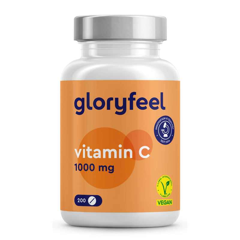 Vitamin C 1,000mg - Immune Support** High dosage - 200 vegan tablets (7 months) - Laboratory tested and made in Germany without additives - NewNest Australia