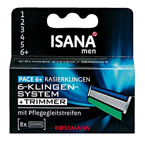 ISANA men Pace 6+ razor blades, 8 pieces - NewNest Australia