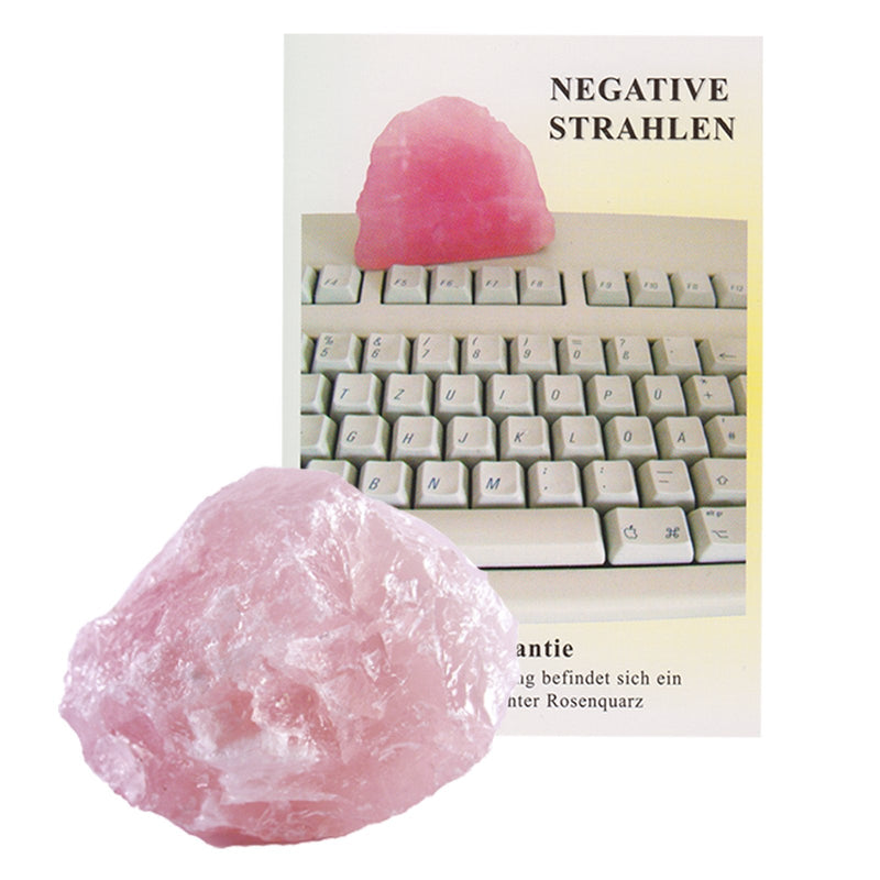 ROSE QUARTZ gemstone computer stone Madagascar approx. 6 cm. Negative electro - computer radiation, energetic house cleaning with bags + description. 95015 - NewNest Australia