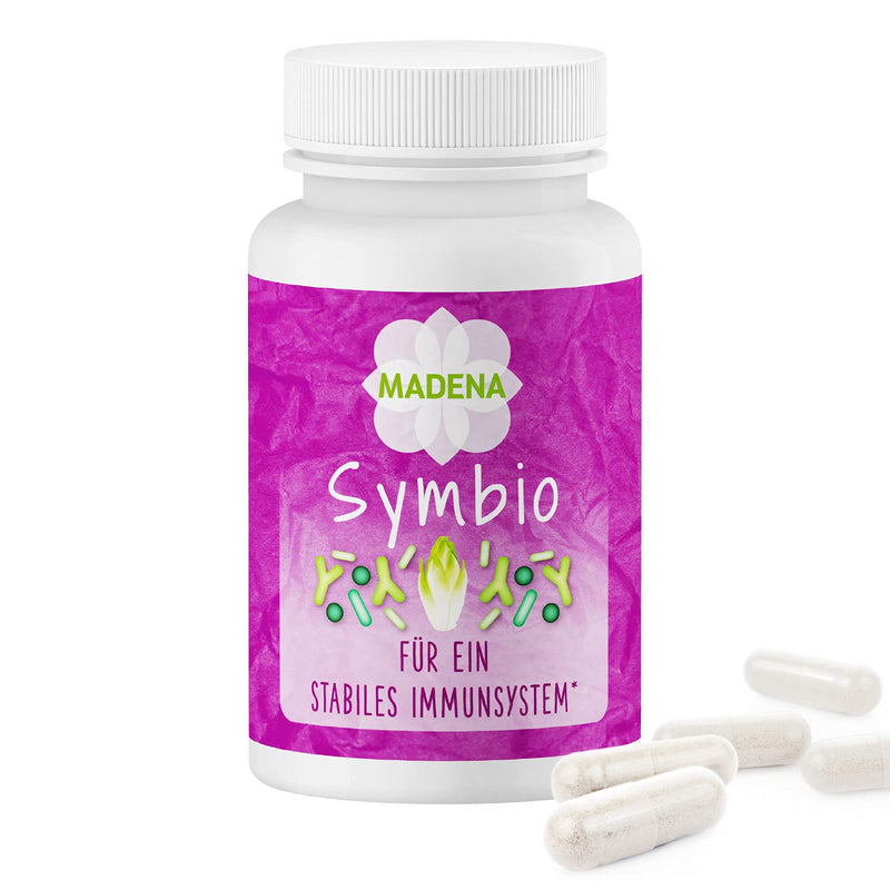 Madena Symbio Intestinal Bacteria, Cultures Complex With Lactobacillus And Bifidobacterium Bifidum Cultures, Inulin Synergy 1, Vitamin C, 50 Vegan Capsules, To Strengthen The Immune System, 50 Pieces (Pack Of 1) - NewNest Australia