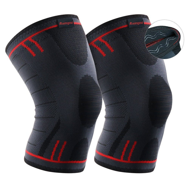 Kuangmi Sports Knee Support With Patella Gel Pads Side Stabilizers, Medical Knee Pads For Running, Meniscus Tear, Acl, Arthritis, Joint Pain Relief (S, Basic Blue) - NewNest Australia