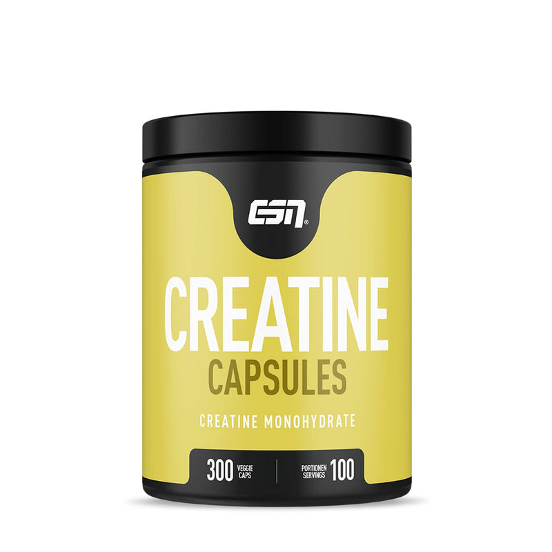 ESN Creatine Giga caps, 300 capsules, high-quality ultra-fine creatine monohydrate, vegan, Kosher and Halal certified, 100 servings, 350 g, Made in Germany - NewNest Australia
