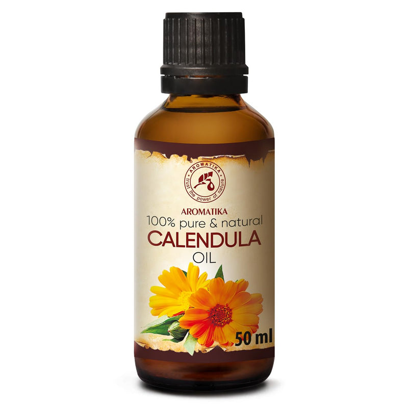 Marigold Oil 50Ml - Calendula Oil - 100% Pure - Calendula Oil - Base Oil - Calendula Officinalis - Marigold Oil For Face - Nails - Hands - For Beauty - Massage - Cosmetics - Body Care - NewNest Australia