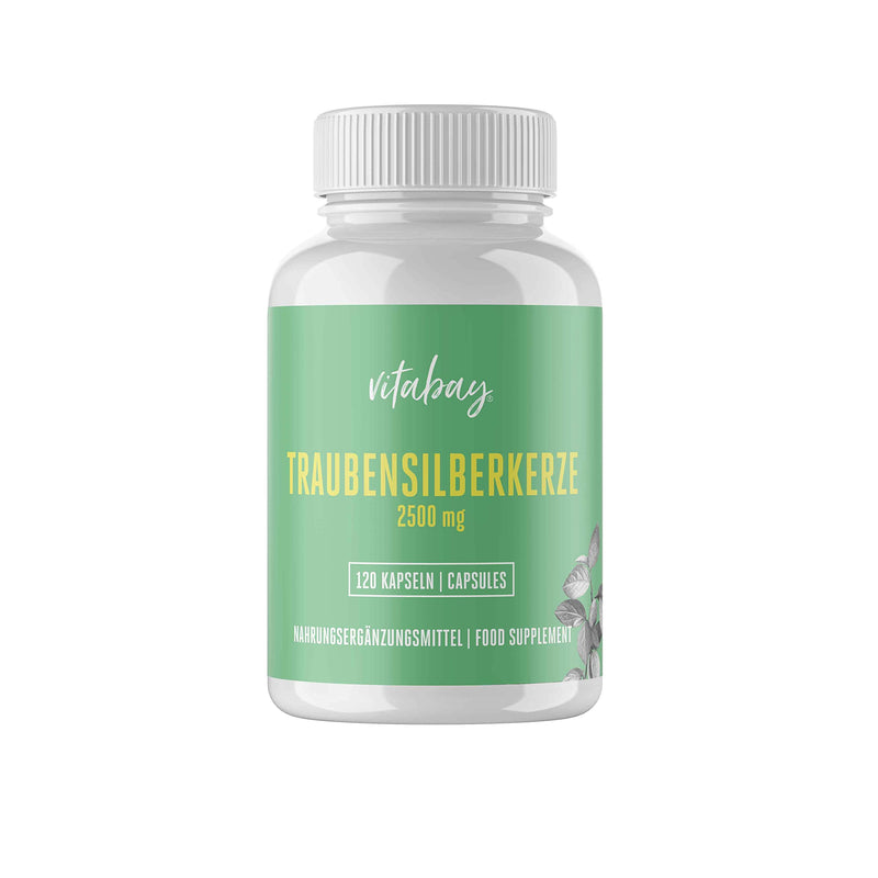 Vitabay Grape Silver Candle Extract 2500 mg | 120 Vegan Capsules | High Dose | Black Cohosh | Cimicifuga racemosa | Laboratory Tested & Made from High-Quality Raw Materials - NewNest Australia