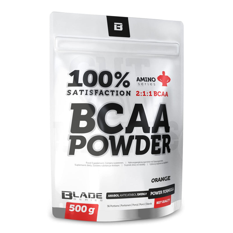 BLADE Series 100% BCAA powder + glutamine 500g - amino acid complex BCAA glutamine - BCAA amino acid powder whey protein powder - flavor orange - NewNest Australia