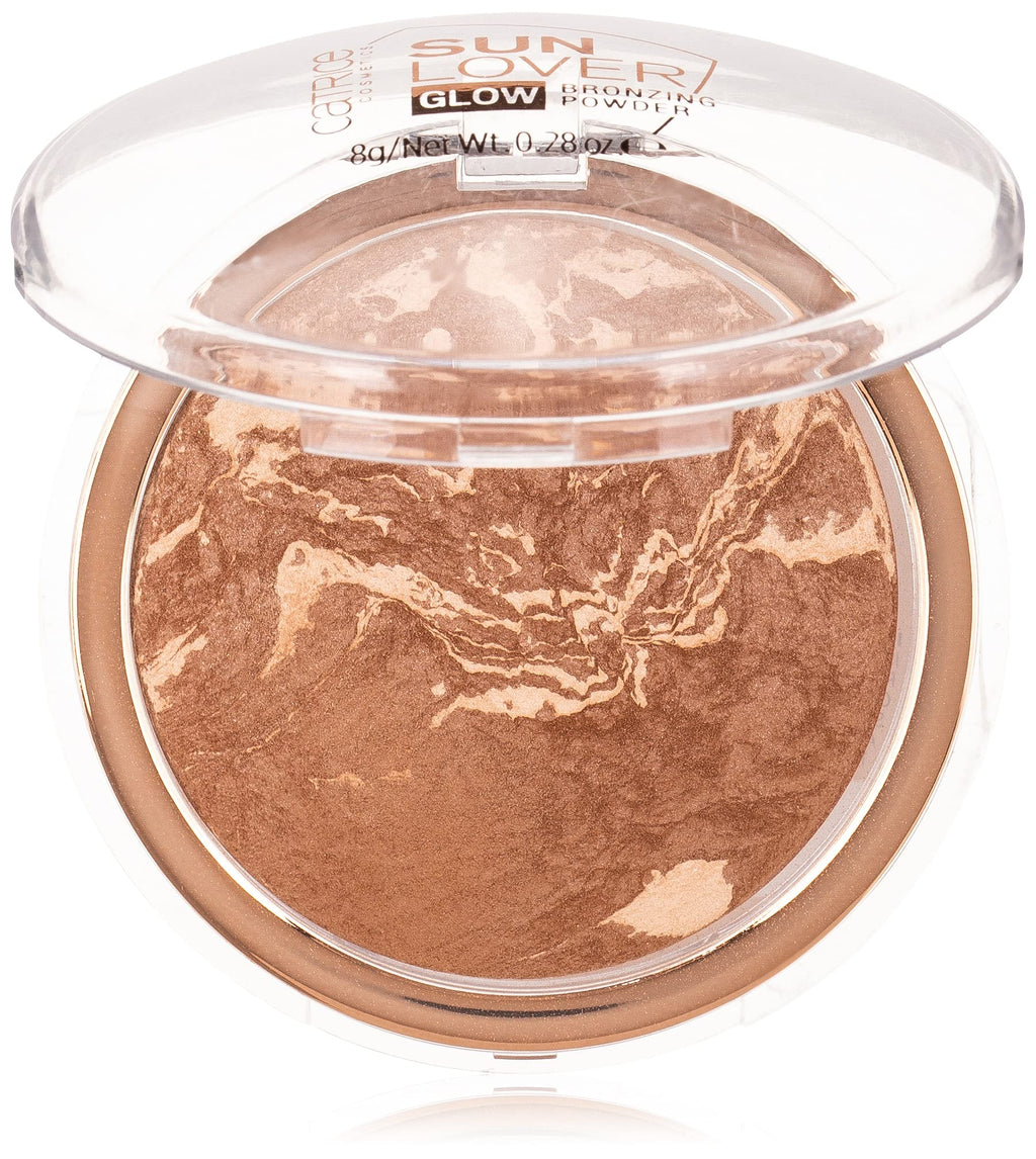 Catrice Sun Lover Glow Bronzing Powder, Bronzer, No. 010, brown, shimmering, for dry skin, for impure skin, for combination skin, vegan, oil-free, without perfume, without alcohol, pack of 1 (8g) 010 Sun-kissed Bronze 8 g (1 pack) - NewNest Australia