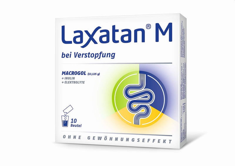 Laxatan M – does not solve constipation immediately, but gently, without habituation effect & well tolerated | With macrogol, electrolytes & inulin | 10 bags (drinking granules) 10 pieces (pack of 1) - NewNest Australia