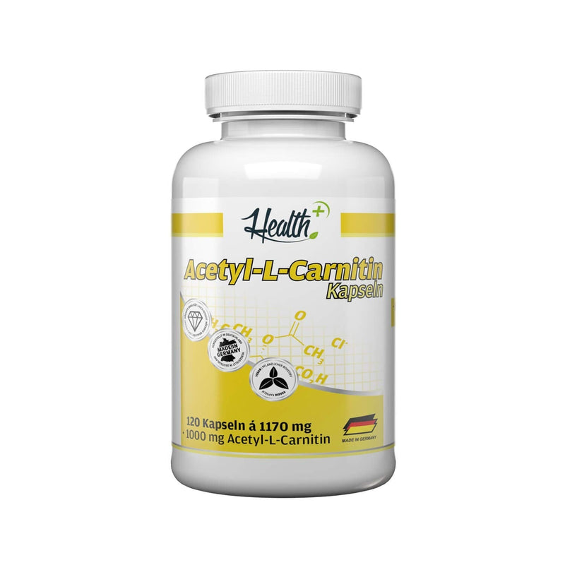 Health+ Acetyl-L-Carnitine - 120 capsules high dose with 1000 mg per capsule, carnitine complex, Made in Germany - NewNest Australia