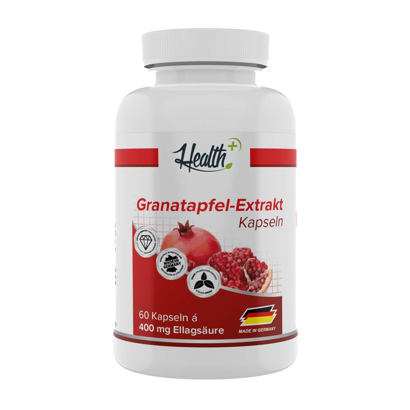 Health+ Pomegranate Extract - 60 Capsules With 1000 Mg Pomegranate Powder Extract With 40% Ellagic Acid, Vegan Pomegranate Capsules, Strong Antioxidant On A Natural Basis, Made In Germany - NewNest Australia