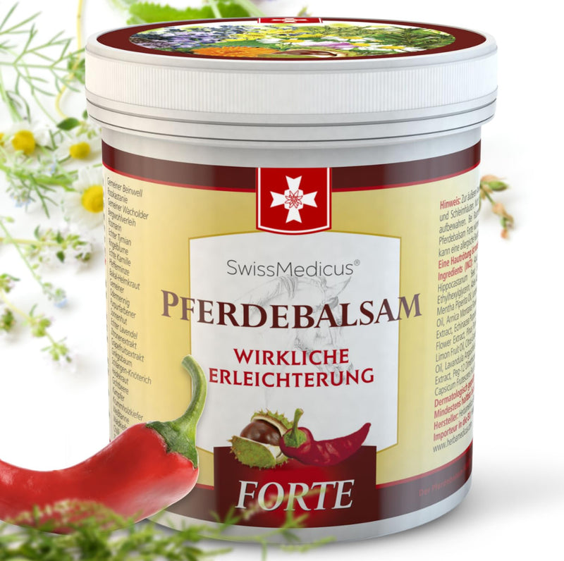 Swissmedicus Horse Balm Massage Gel With 25 Herbal Extracts (Comfrey, Horse Chestnut, Arnica, Eucalyptus) Noticeable Relief For Massage For Musces, Joints, Back Warming, Extra Strong 500 Ml - NewNest Australia