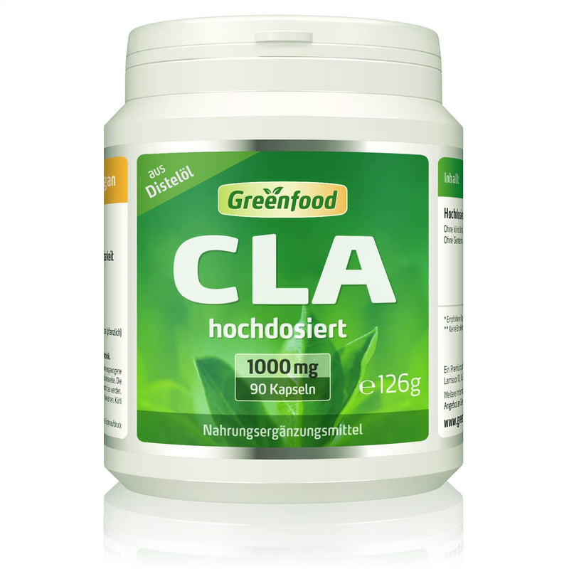 CLA, 1000 mg, 90 capsules, high dosage, conjugated linoleic acid from safflower oil - without artificial additives, without genetic engineering 90 pieces (pack of 1) - NewNest Australia