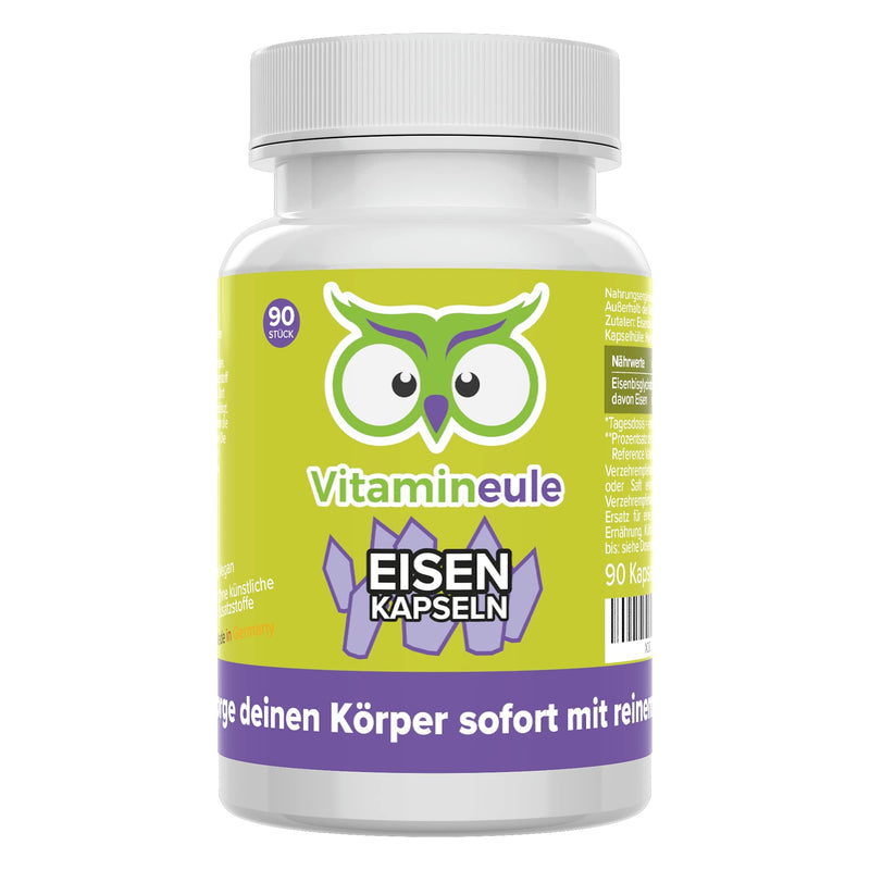 Iron capsules - 56mg high dose - iron bisgylcinate/iron chelate - quality from Germany - vegan - laboratory tested - without additives - chelated iron - small capsules instead of tablets - Vitamineule® - NewNest Australia