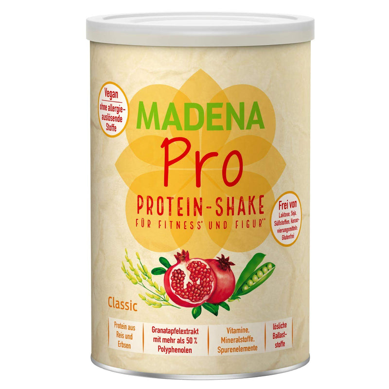 Madena Pro Vegan Protein Powder - Pure Vegetable Protein Powder From Rice And Peas Without Soy - Protein Powder Vegan With High Dose Pomegranate Extract For Your Protein Shake, No Sugar - NewNest Australia