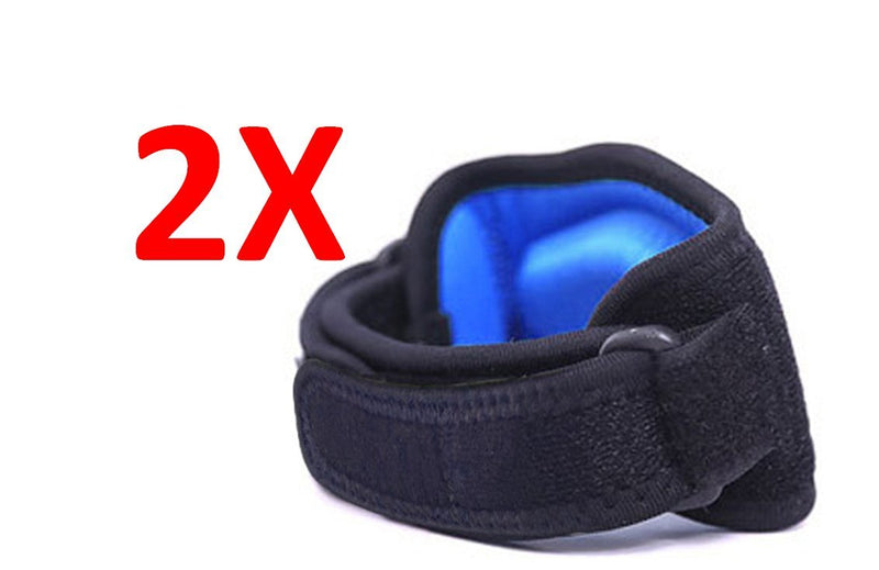 Pintomed - Tennis Elbow, Golfer'S Arm Bandage, Elbow Bandage, Epicondylitis Brace, 2 Pieces, Elbow Cuff, Neoprene With Gel Pad, Sports, Unisex - Black With Blue - NewNest Australia