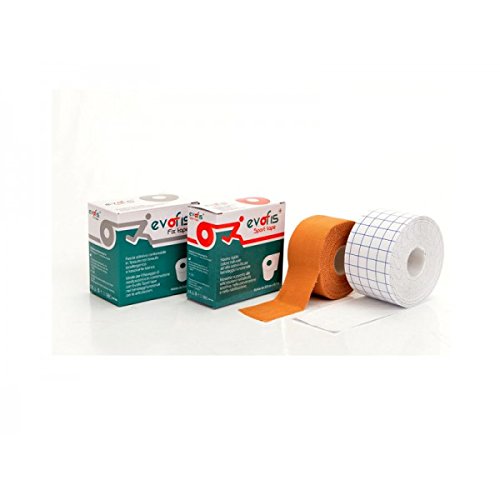 Evofis Sport Tape 3 Rolls Of Rigid Zinc Oxide Tape 3.8 Cm X 10 M Natural Color + 3 Rolls Of Evofis Fix Tape Cuddly Bandage Made Of Hypoallergenic Non-Woven Fabric In Rolls Of 5 Cm X 10 M White Color - NewNest Australia
